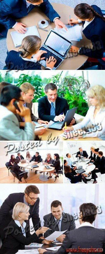 Люди и бизнес-заседания - растровый клипарт | People & Business meeting clipart 2