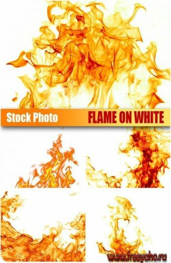      | Stock Photo - Flame on white