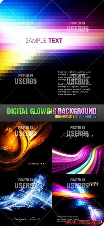        | Digital Glowing Vector Background