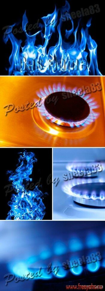     -   | Gas blue flame