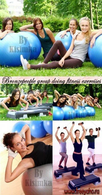 Девушки и фитнес - растровый клипарт | Fitness girls