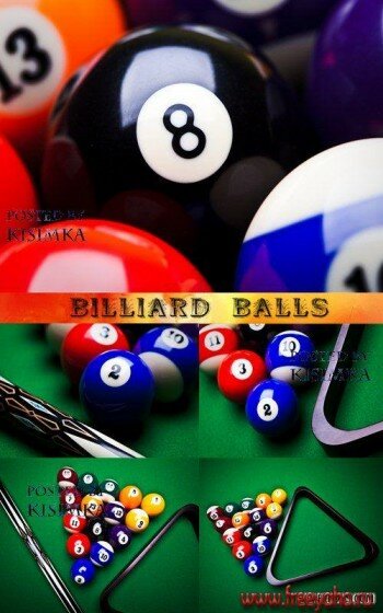Разноцветные бильярдные шары - растровый клипарт | Stock Photo: Billiard balls