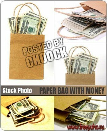 Бумажный пакет с долларами - фотосток | A paper bag with dollars