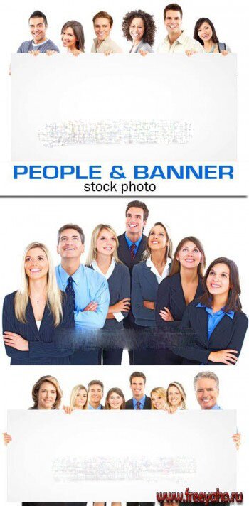       -  | People with banner