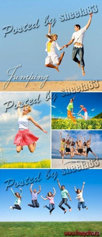     -   | Jumping happy people
