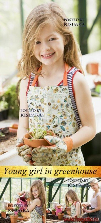    -   | Young girl in greenhouse