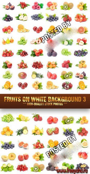         -   | Stock Photo - Fruits on White Background 3