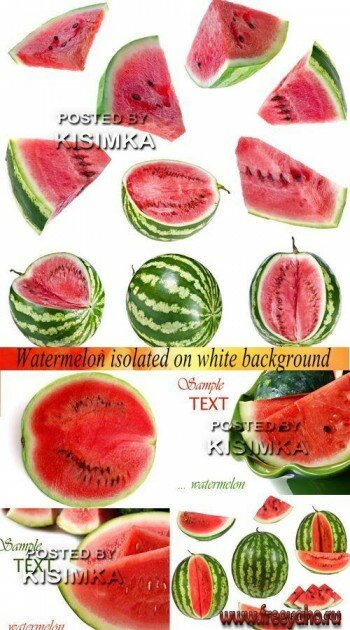      -  l Stock Photo - Watermelon isolated on white background