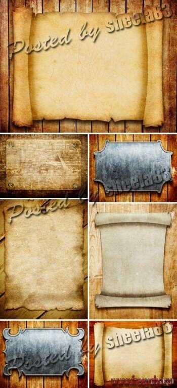     -  | Vintage Paper and Wooden Backgrounds