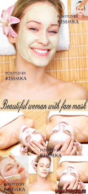        -   | Beautiful woman and face mask