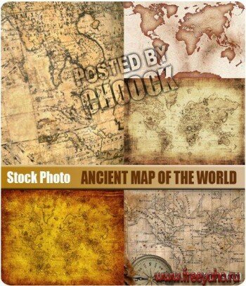      -   | Ancient world map and a compass