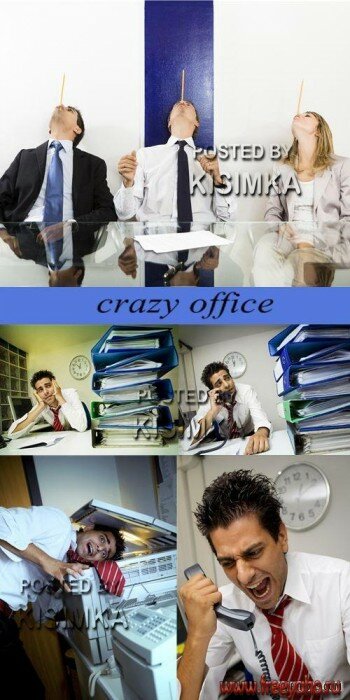 Офисные безумия - растровый клипарт |  Crazy office