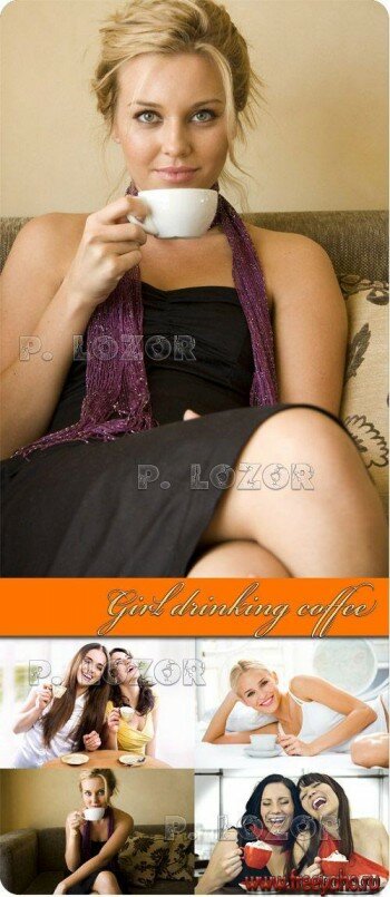     -   | Girl with a cup of coffee