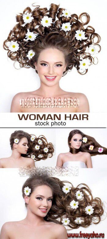    -   | Woman hair and flower