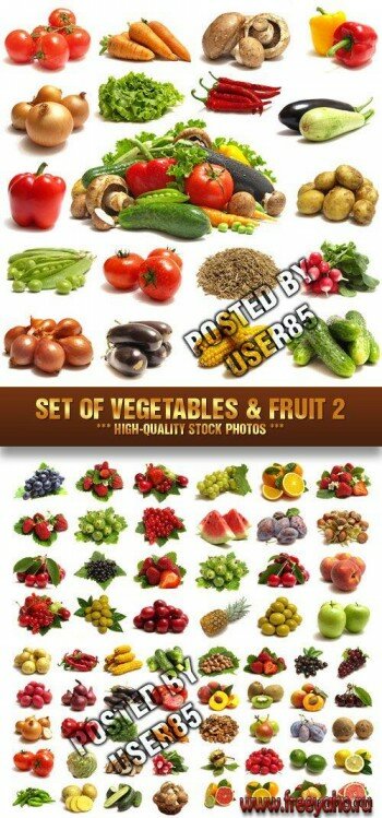,       -  | Stock Photo - Set of Vegetables & Fruit 2