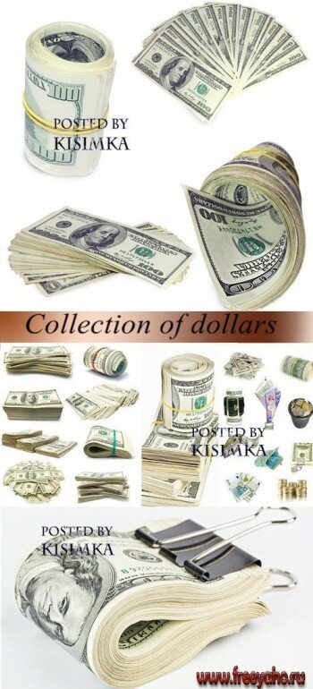 Доллары - денежный растровый клипарт | Dollars clipart
