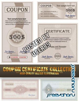    -   | Coupon Certificate Vector