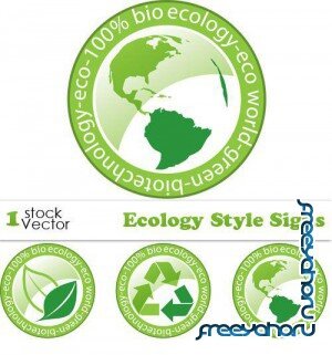      | Eco green symbols vector 2