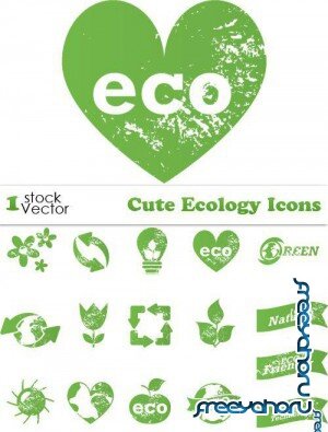      | Eco green symbols vector 5