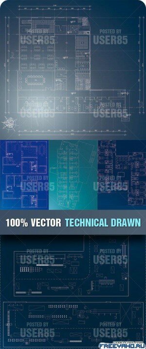      | Stock Vector - Technical Drawn