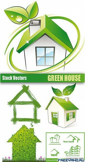 Stock Vectors - Green House |    