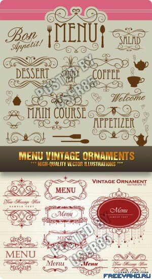   -   | Vintage menus