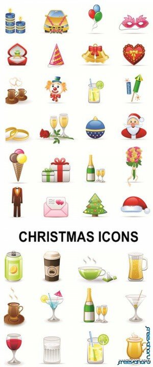 Праздничные иконки в векторе | Holidays vector icons