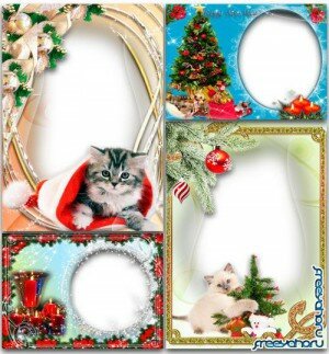Collection Christmas PSD Frame For Adobe Photoshop