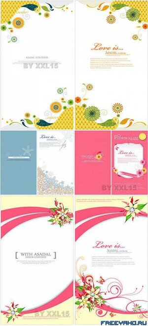       | Flower vector cards