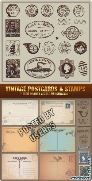   ,    -  | Vintage Postcards and Stamps