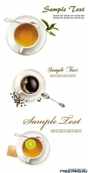 Coffee & Tea Cups Vector |     