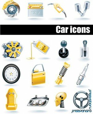 Автомобильные векторные иконки | Car vector icons