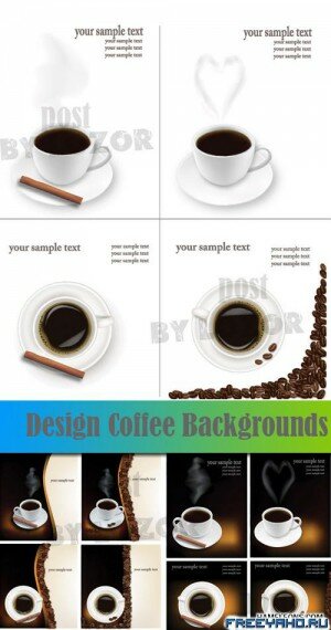   -     | Coffee cards & backgrounds