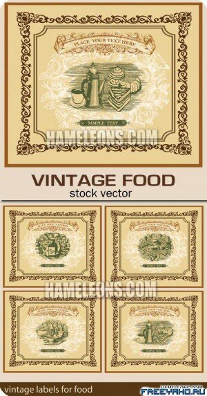       | Vintage food label