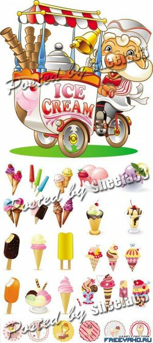  -    | Ice Cream Vector Collection