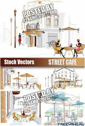     | Street cafe vector