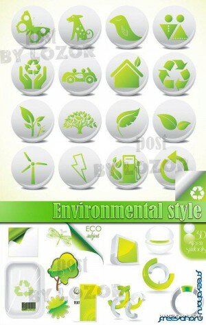 Иконки в векторе - Окружающая среда и экология | Environmental ecology icons