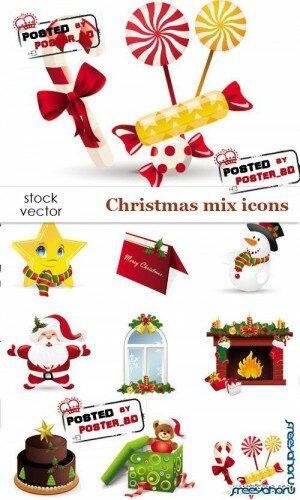 Рождественские иконки в векторе | Christmas Vector Icons 2