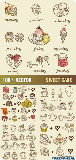 Stock Vector - Sweet Cake |   