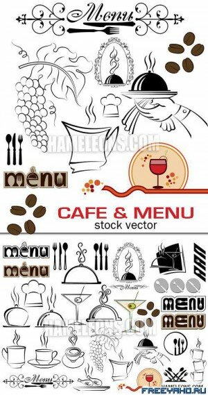   -   | Vector menu and cafe