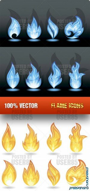 Огонь и пламя в векторе | Fire & Flame vector