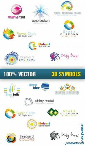 3D      | Stock Vector - 3D Symbols