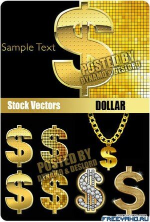   -   | Gold Dollar - Vector Symbol