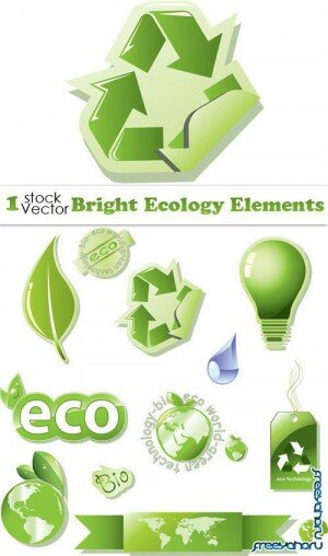      | Eco green symbols vector 6
