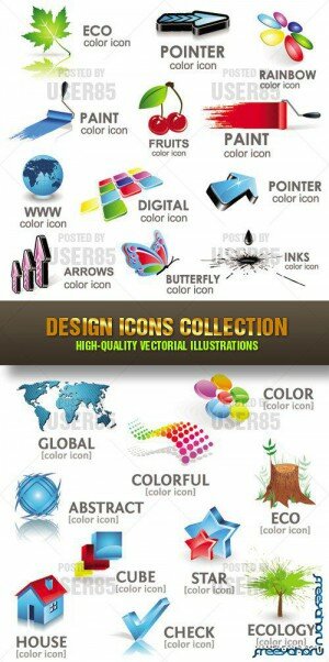 Оригинальные дизайнерские иконки и логотипы в векторе | Design Icons & logotypes