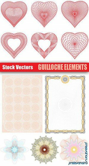        | Guilloche Elements Vector