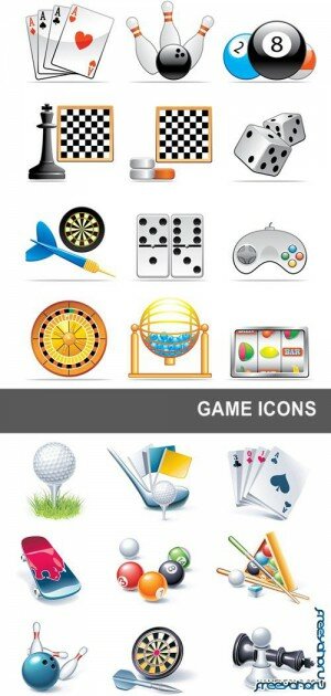 Игры - векторные иконки | Game vector icons