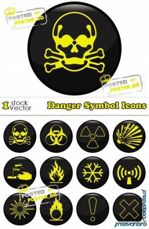 ,  -    | Danger vector symbols