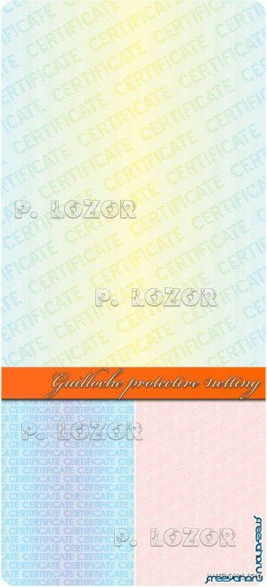      | Guilloche certificate backgrounds vector