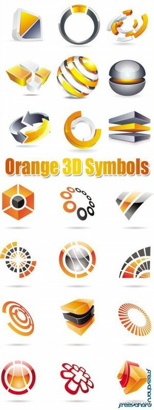 Оранжевые символы и логотипы в векторе | Orange vector logo & symbol
